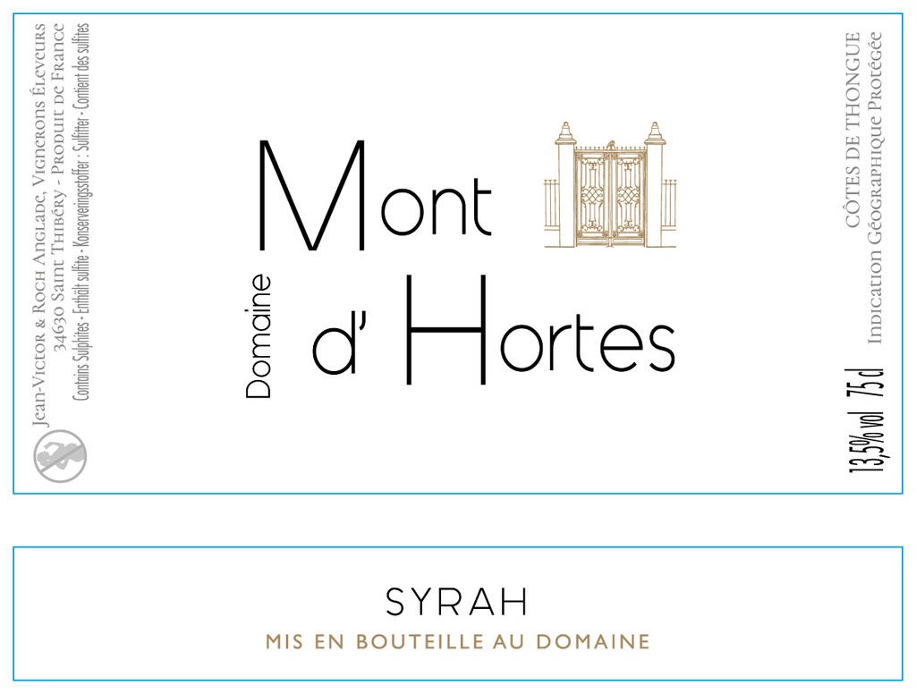 Mont d'Hortes - Thongue - Syrah 2022