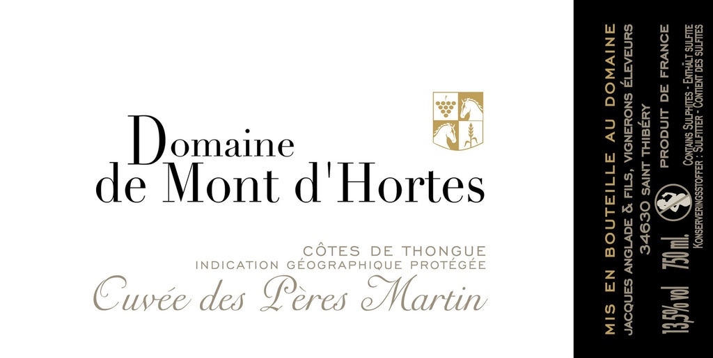 Mont d'Hortes - Thongue - Cuvée des Pères Martin 2018