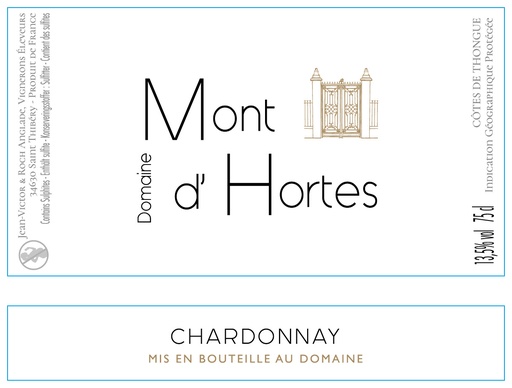 [3659] Mont d'Hortes - Thongue - Chardonnay 2022