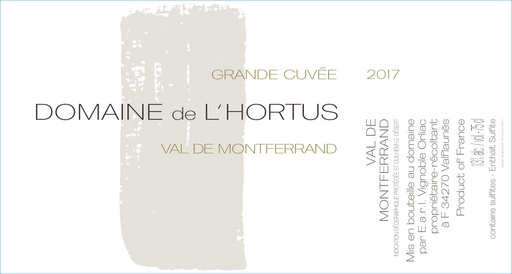 Domaine de l'Hortus - IGP Grande Cuvée blanc Val de Montferrand 2022